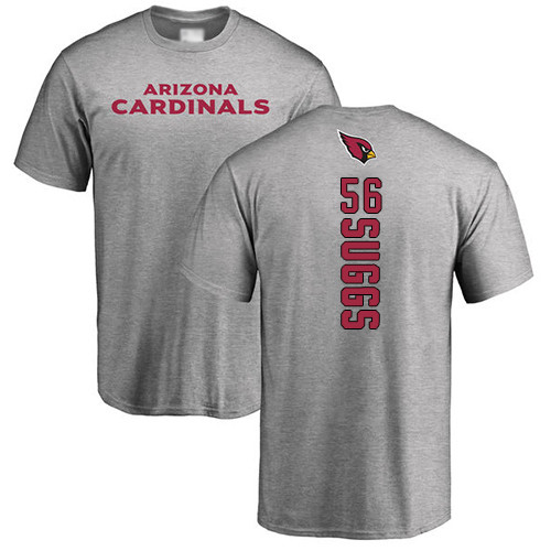 Arizona Cardinals Men Ash Terrell Suggs Backer NFL Football #56 T Shirt